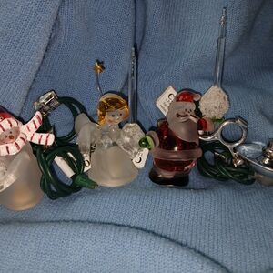 RARE SET CHRISTMAS ORNAMENTS Dept 56 (4) Bubbles Ornaments Set Snowman, Angel,